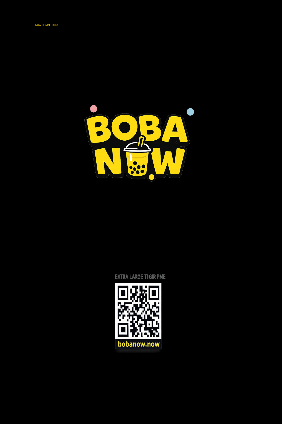 Now serving boba sign preview